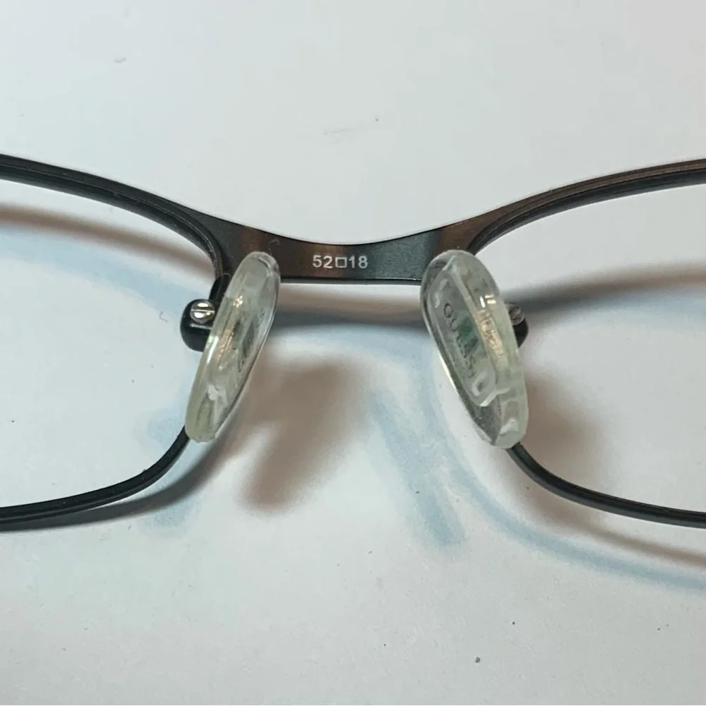 GUESS Full Rim Eyeglasses 52-18-135 Bronze Metal Frame/Pale Green Opaque Arms